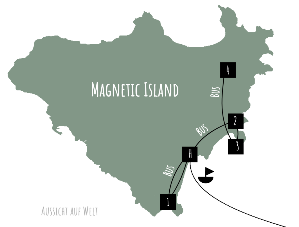 Map Magnetic Island - unsere Route